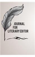 Journal For Literary Editor: 120 Page Lined Journal, Diary, & Planner Gift