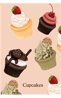 Cupcakes: Soft Cover Medium Journal for Recipes, Diary, Notebook with Lined Pages