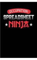 Occupation: Spreadsheet Ninja: Black, White & Red Design, Blank College Ruled Line Paper Journal Notebook for Accountants and Their Families. (Bookkeeping and T