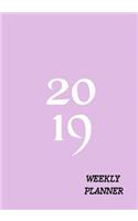2019 Weekly Planner: Pastel Purple Planner