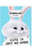 Notebook Lined Rabbit Cover: Notebook Journal Diary