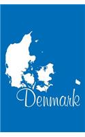 Denmark - Cobalt Blue Lined Notebook with Margins: 101 Pages, Medium Ruled, 6 x 9 Journal, Soft Cover