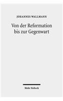Von Der Reformation Bis Zur Gegenwart