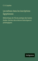 Les métaux dans les inscriptions Égyptiennes