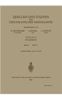 Quellen und Studien zur Geschichte der Mathematik