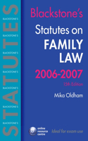 Blackstone's Statutes on Family Law