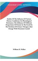 Studies Of The Influence Of Various Dietary Conditions On Physiological Resistance; The Influence Of Different Proportions Of Protein In The Food On The Partition Of Urinary Nitrogen After Dosage With Potassium Cyanid