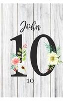 John 10: 10: 110 Pages 6 x 9 Inches Blank Lined Notebook With Bible Verse On Cover, Blank Christian Journal, Scripture Verse, Prayer Journal, Sermon Notes, B