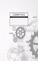 Isometric Graph Paper Notebook: Gear Wheel Mechanism Background 1/4 Inch Equilateral Triangle 3D Graph Paper Engineer Notebook Drafting Paper Isometric pad