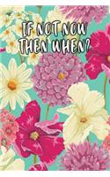 If Not Now Then When?: Lined Diary