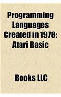 Programming Languages Created in 1978: Atari Basic(English)