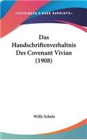 Das Handschriftenverhaltnis Des Covenant Vivian (1908)