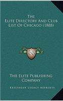 The Elite Directory and Club List of Chicago (1888)