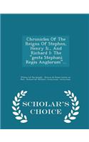 Chronicles of the Reigns of Stephen, Henry II., and Richard I