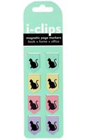 Black Cats I-Clips Magnetic Page Markers