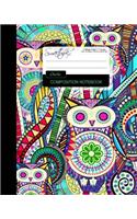 Owls Composition Notebook: College Ruled Writer's Notebook for School / Teacher / Office / Student [ Perfect Bound * Large * Carnival ]