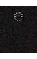 Monogram "F" Grid Sketchbook: (6 Monogram Black 150 Grid-Sketch)