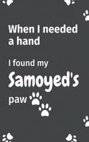 When I needed a hand, I found my Samoyed's paw: For Samoyed Puppy Fans