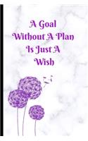 A Goal Without A Plan Is Just A Wish