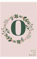Monogram Initial Letter O Notebook with Rose Pink Floral Journal for Women, Girls Birthday Gift and School: Lined Notebook / Journal Gift, 120 Pages, 6x9, Soft Cover, Matte Finish