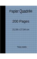 Papier Quadrillé 200 Pages 21,59 x 27,94 cm