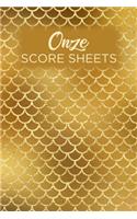 Onze Score Sheets: A pad of scoresheets: Perfect for scorekeeping: Mermaid scale cover