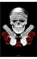 Notebook: Gangster Journal Skull with Guns Composition Book Tattoo Design Gift