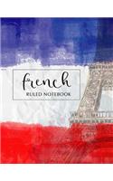 French Ruled Notebook: (French Ruled Graph Paper School College Notebook)