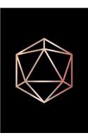 RPG Journal: Blank College Ruled Notebook for Role Playing Gamers: Polyhedral Die Design