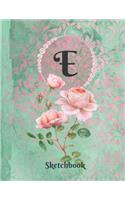 Basics Sketchbook for Drawing - Personalized Monogrammed Letter E