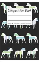 Composition Book: Pitbull Dog Pattern College Ruled Pages (Exercise Book, Notebook)