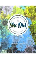 She Believed She Could So She Did Reach for the Stars Wellness Journal: Workout Log and Meal Planning Notebook to Track Nutrition, Diet, Exercise, Gratitude, Energy and Stress ... Nutrition, Workouts, Water Intake and Mo
