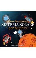 Libro da colorare sistema solare per bambini