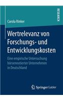 Wertrelevanz Von Forschungs- Und Entwicklungskosten
