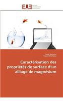 Caractérisation Des Propriétés de Surface D Un Alliage de Magnésium: (Omn.Univ.Europ.)