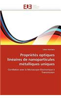 Propri�t�s Optiques Lin�aires de Nanoparticules M�talliques Uniques
