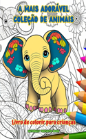 A mais adorável coleção de animais - Livro de colorir para crianças - Cenas criativas e engraçadas do mundo animal