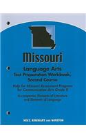 Missouri Language Arts Test Preparation Workbook, Second Course