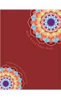 Wide Ruled Paper Book: Composition Books/Notebooks, Wide Ruled Paper, Primary, Grades K-2, Blank book, Planner, Journal, Diary, 8.5 x 11, 100 Pages, Unique Mandala Designs
