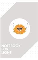 Notebook for lions: Dotted Journal with Cool Lion head Design - Cool Gift for a friend or family who loves africa presents! 6x9 180 White dotted pages - You Can Use It 