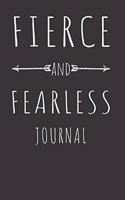 Fierce and Fearless Journal: Blank Lined Notebook for Strong Girls, 6 x 9