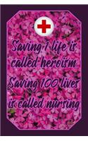 Saving 1 Life Is Called Heroism Saving 100 Lives Is Called Nursing