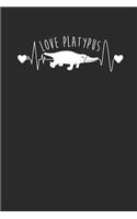 Platypus Heartbeat: Platypuses Notebook, Blank Lined (6 x 9 - 120 pages) Animal Themed Notebook for Daily Journal, Diary, and Gift