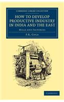 How to Develop Productive Industry in India and the East