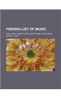 Finding-List of Music: (English)