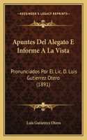 Apuntes Del Alegato E Informe A La Vista