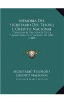 Memoria Del Secretario Del Tesoro L Credito Nacional