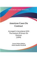 American Cases On Contract
