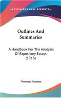 Outlines And Summaries