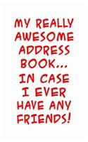 My Really Awesome Address Book... In Case I Ever Have Any Friends!